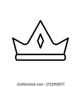 Icono de línea cortada vector sobre fondo blanco
