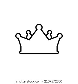 Crown line icon, vector outline logo isolated on white background