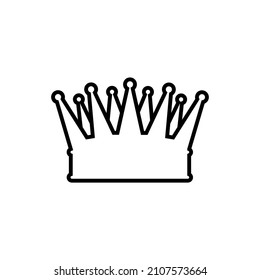 Crown line icon, vector outline logo isolated on white background