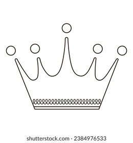 Crown line icon. Vector sign on white background. Symbol crown queen or king. Royal imperial coronation symbols. Diamond crowns logo.