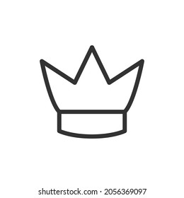 Crown line icon. Web symbol for web and apps. Sign design in outline style. Crown stroke object.