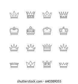 Crown line icons