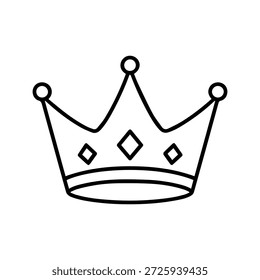 Kronenlinie Logo, Vektorsymbol auf weißem Hintergrund
Vektorlinien-Logo-Symbol