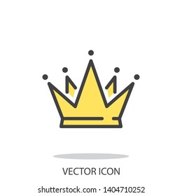 Crown line sign, icon vector eps10