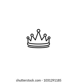 crown line vector icon