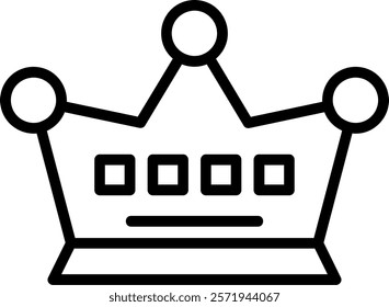 Crown Line Vector Icon Design