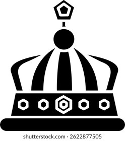 Crown Line vetor Ícone Design