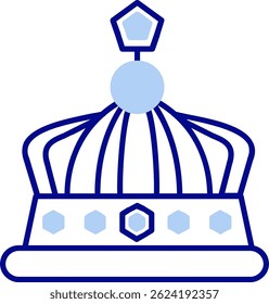 Crown Line, Vektordesign des Symbols