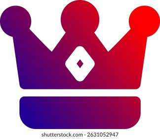 Crown Line vetor Ícone Design
