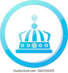 Crown Line vector Icon Design