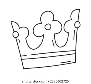 Ilustración del vector de doodle en línea de la corona