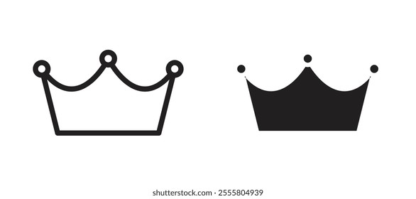 Crown liner icon vector set.