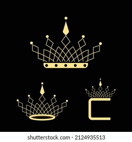 crown Logo abstract design, Crown icon