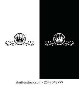 Modelo de design abstrato de logotipo Crown Royalty