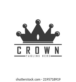 Crown Logo abstract design vector template. Geometric black symbol Logotype concept icon