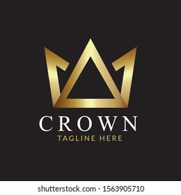Crown Logo Abstract Geometric design vector template. Logotype crown logo for business company. 