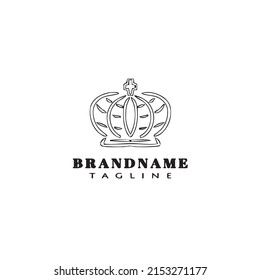 crown logo cartoon design template icon black modern concept vector illustration