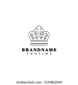 crown logo cartoon design template icon concept modern isolated vector illustration