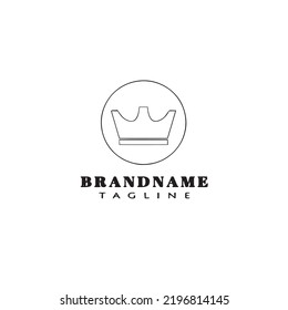 logotipo de la corona caricatura plantilla de diseño icono simple ilustración de vector aislado
