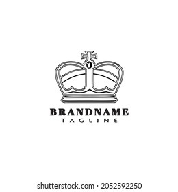 crown logo cartoon icon design template black modern isolated vector