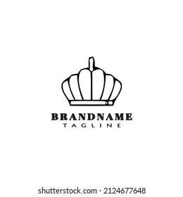 crown logo cartoon icon design template black modern isolated vector simple