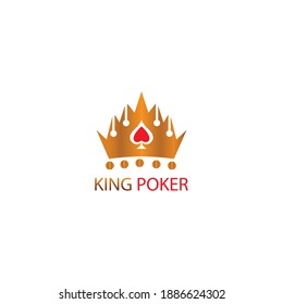 logotipo de la corona creativo color ilustración poker diseño vector