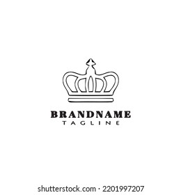crown logo cute design template icon black modern isolated vector illustration