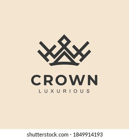 Crown logo design concept vector illustration. Universal crown royal king logo design.