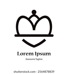 Crown logo design icon vector file