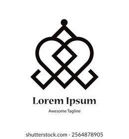 Crown logo design icon vector file
