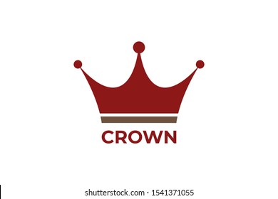 Crown Logo Design King or Queen Symbol Vector Illustration