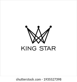 Crown Logo Design For King Vector Illustration