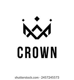 Crown logo design modern and elegant