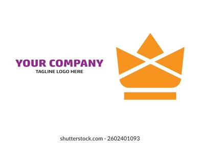 crown logo design premium template
