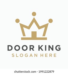 Crown logo design  Real estate logo design vector template