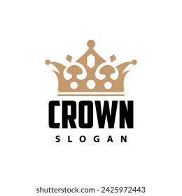 Crown logo design simple beautiful luxury jewelry king and queen princess royal templet illustration