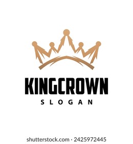 Crown Logo Design einfache schöne Luxus Schmuck König und Königin Prinzessin königliche Tempel Illustration