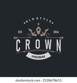 Crown Logo Design einfach schöne Luxus Schmuck König und Königin Prinzessin königliche Tempel Illustration