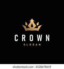 Diseño de logotipo de corona simple hermosa joyería de lujo rey y reina princesa real templet ilustración