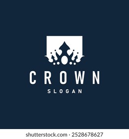 Projeto logotipo da coroa simples belas joias de luxo rei e rainha princesa modelo real ilustração