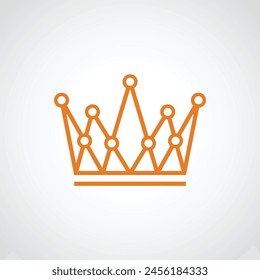 A crown logo design, symbolizing royalty, depicted as an icon on a white background.