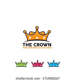 Plantilla de diseño del logotipo de la corona
