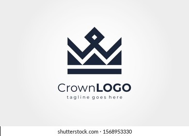 Crown Logo Design Template Element. King or Queen Symbol Vector Illustration