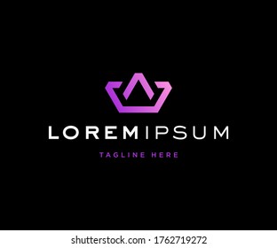 Crown logo design template vector