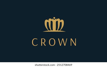 Crown Logo Design Modelo Vetor