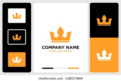Diseño del logo de la corona arte vectorial
