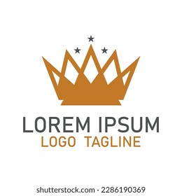 Crown logo design with vector format.