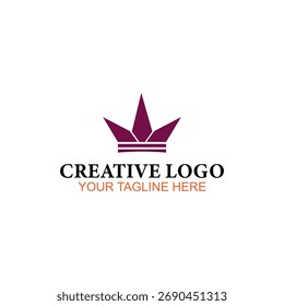Crown Logo Design, Vektorlogo, Illustration Logo Design
