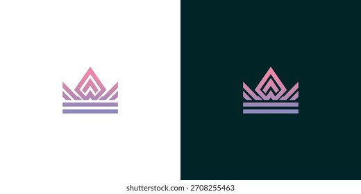 crown logo design vector illustration