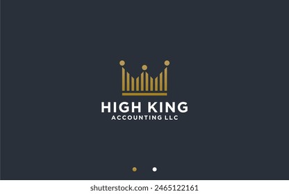 crown logo design vector silhouette illustration